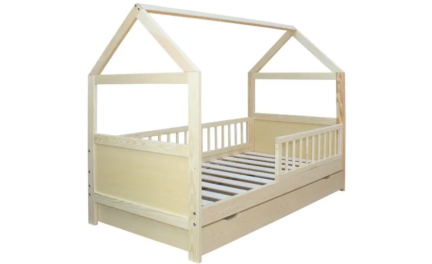 Bērnu gultiņa - mājiņa ar atvilktni